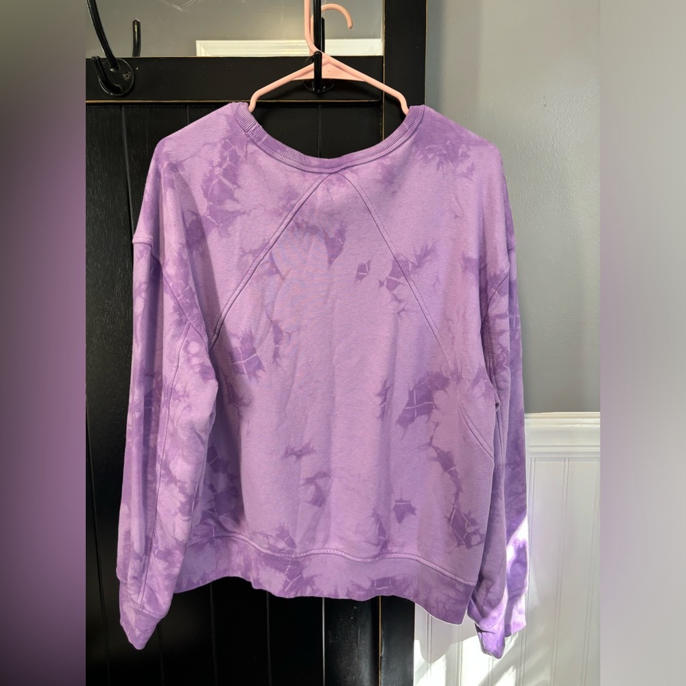 Members mark purple tie dye crewneck